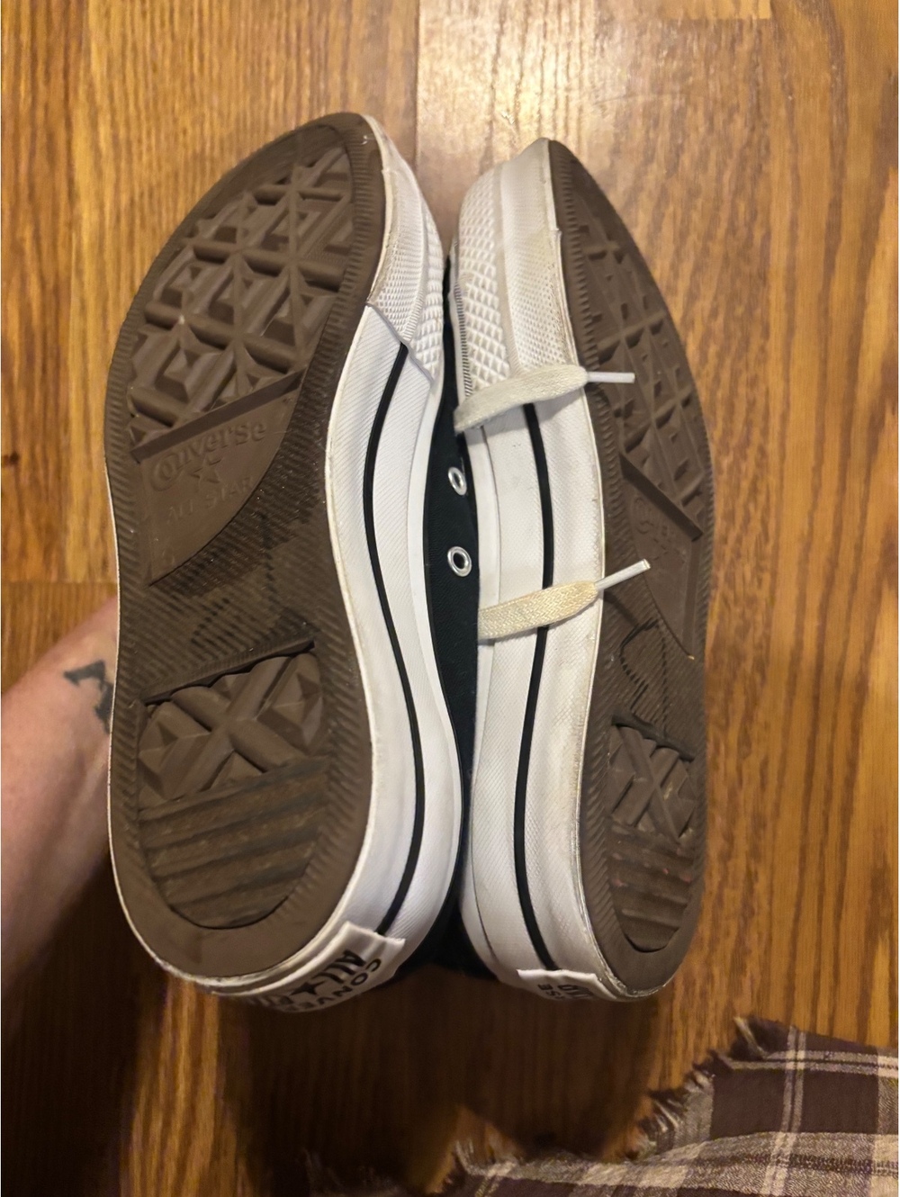 Black Converse All Star Platform Sneakers- Size 8 - Picture 6 of 8